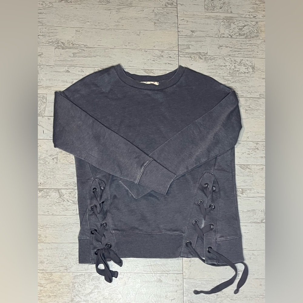 Pink Republic Grey sweatshirt with side ties size XS